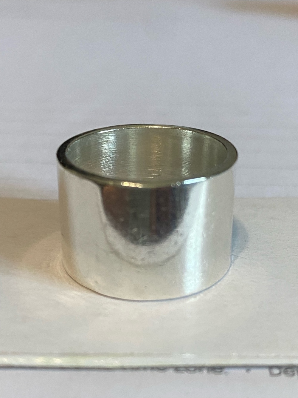 Vintage Mexico 925 Sterling Silver Wide Cigar Band Ring Size 7 - Picture 3 of 4